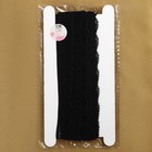 Кружево эластичное, 17 мм, 10±1 м, чёрное - Фото 3