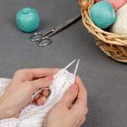 Спицы круговые, для вязания, с тефлоновым покрытием, с пластиковой леской, d=4 мм, 14/80 см - Фото 4