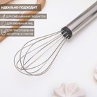 Венчик для взбивания Доляна «Помощник», 21×4.5 см, нержавеющая сталь, серебристый - Фото 2