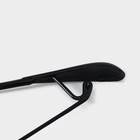 Плечики - вешалка для одежды Доляна, 43,5×20,5 см, широкие плечики, цвет чёрный - Фото 3