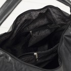 Сумка женская, отдел на молнии, 2 наружных кармана, цвет чёрный - Фото 3