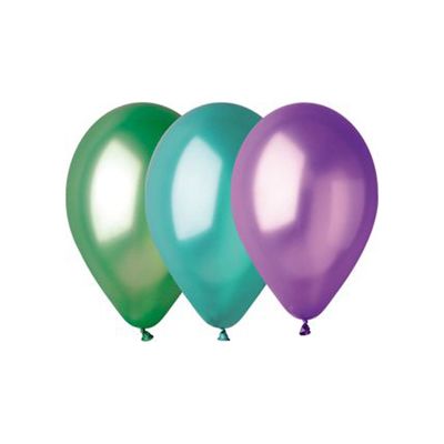 Шар латексный 11", металл, набор 100 шт., цвета МИКС