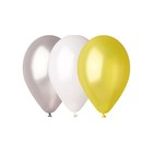 Шар воздушный латексный 9", металлик, набор 100 шт., МИКС - Фото 3