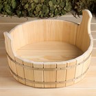 Шайка из кедра овальная, 22 л, двуручная  ЛЮКС - фото 24545811