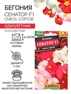 Семена цветов Бегония вечноцветущая "Сенатор F1", смесь, О, 10 шт - Фото 1