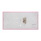 Папка-регистратор А4, 75мм PVC Classic, торцевой карман, разборный, розовый - Фото 2