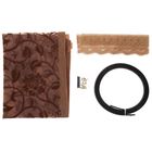 Сетка антимоскитная на магнитной ленте "Цветочный узор", цвет кофейный - Фото 3