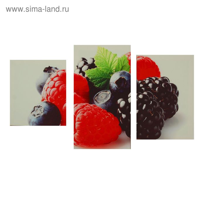 Картина модульная на подрамнике "Лесные ягоды" 30*35см, 30*55см, 30*45см     94*55см - Фото 1