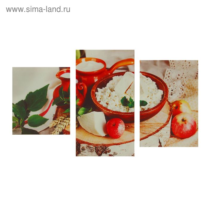 Картина модульная на подрамнике "Деревенский завтрак" 30*35, 30*55, 30*45, 94*55см - Фото 1