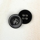 Пуговица, 4 прокола, 11 мм, цвет чёрный - Фото 1