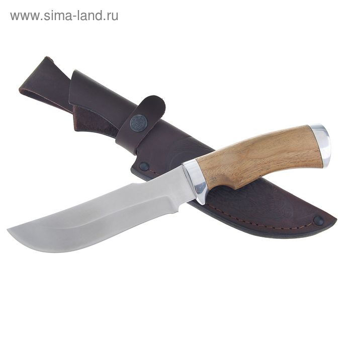 Нож нескладной "Пират" СН-9, г.Павлово, сталь 65Х13, рукоять-орех - Фото 1