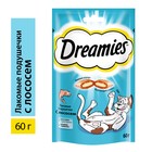 Лакомство Dreamies для кошек, лосось, 60 г - Фото 1