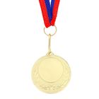 Медаль под нанесение золото 034, d=4 см, с лентой - Фото 3