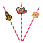 Трубочки для коктейля "С Днём Рождения", пираты, (набор 6 шт.) - Фото 1