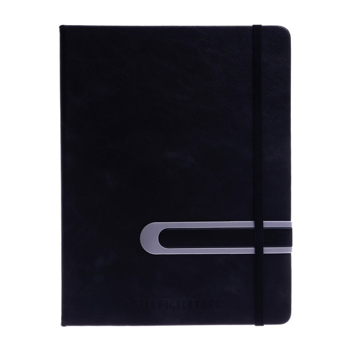 Дневник школьный, 5-11 класс, обложка ПВХ, с ручкой, на резинке "Стиль", черный - Фото 1