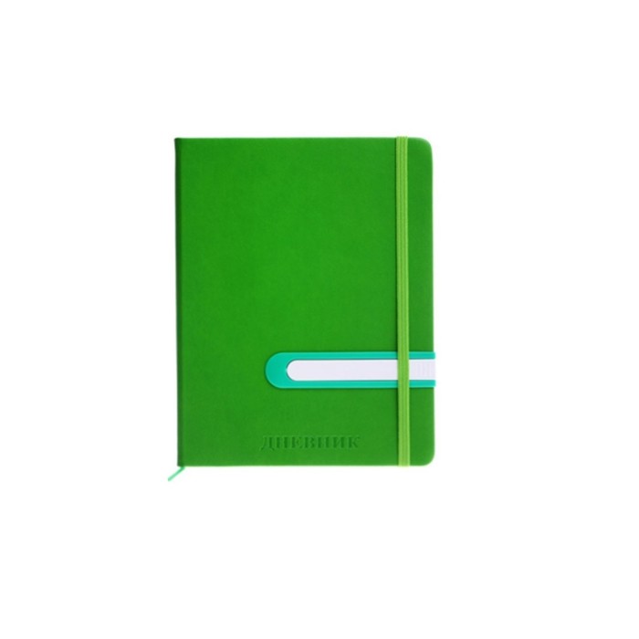 Дневник школьный, 5-11 класс, обложка ПВХ, с ручкой, на резинке "Яркий стиль" зеленый - Фото 1