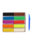 Пластилин мягкий (восковой) 10 цветов, «Фантазия» (классический + флуоресцентный), стек, 150 г, МИКС - Фото 5