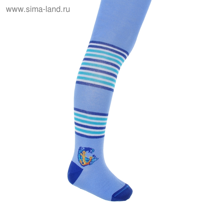 Колготки для мальчика КДМ1-2367, цвет голубой, рост 104-110 см - Фото 1