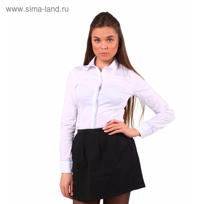 Рубашка женская, цвет белый, размер 44 (S) - Фото 1