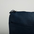 Сумка женская на молнии, 1 отдел, 2 наружных кармана, синяя - Фото 4