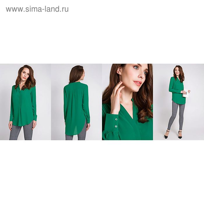 Блузка женская 40200260048 цвет зелёный, р-р 42 (XS), рост 170 см - Фото 1
