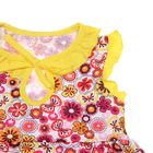 Платье "Цветочная полянка", рост 92 см (54), цветы на белом/желтый ДПК460001н - Фото 4