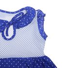 Платье для девочки, рост 86 см (52), цвет белый/синий/горох ДПК460001н - Фото 2
