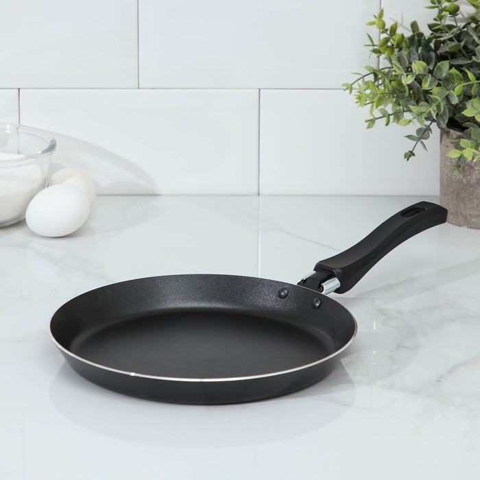 Сковорода блинная PROMO, d=22 см, антипригарное покрытие, алюминий, чёрная - Фото 1