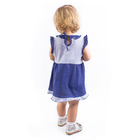 Платье для девочки, рост 86 см (52), цвет серый/синий/горох ДПК461001н - Фото 3