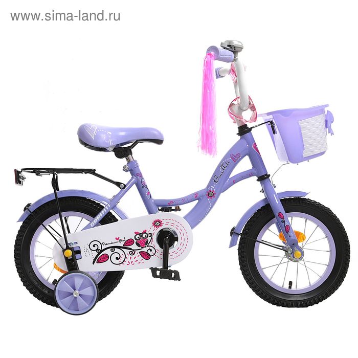 Велосипед 12" GRAFFITI Premium Girl, 2016, цвет сиреневый - Фото 1