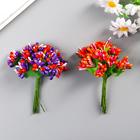 Декор для творчества "Капельки" (1 набор=1 букету) в букете 12 цветов МИКС 12х1,5 см - Фото 3