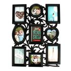 Фоторамка на 9 фото 10х10, 10х15 см "Семейная ветвь" чёрная 56,5х43х2 см - Фото 1