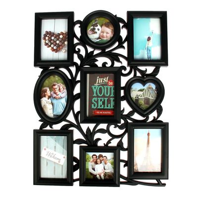 Фоторамка на 9 фото 10х10, 10х15 см "Семейная ветвь" чёрная 56,5х43х2 см