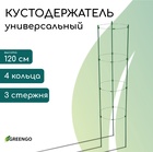 Кустодержатель, 4 кольца, d=26.5 см, h=120 см, металл, зелёный, Greengo - Фото 1
