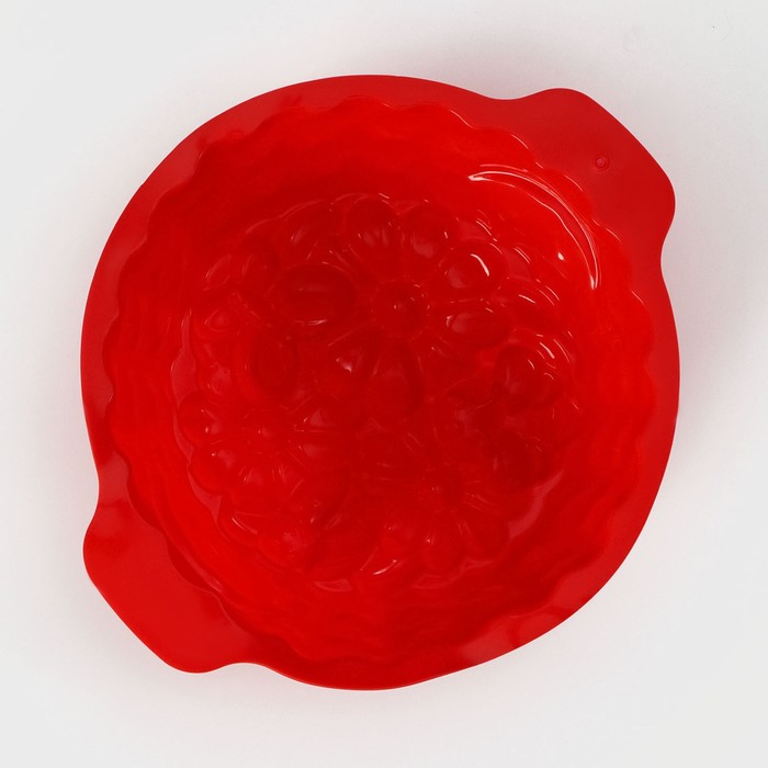 Форма для выпечки Доляна «Корзина», силикон, 26×22,5×9 см, цвет красный - фото 1906810181