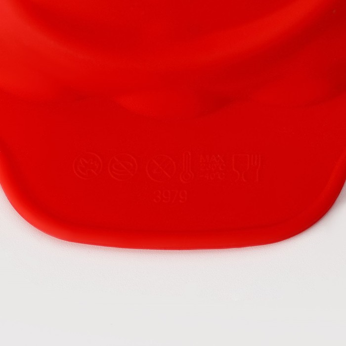 Форма для выпечки Доляна «Корзина», силикон, 26×22,5×9 см, цвет красный - фото 1906810184