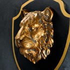 Панно "Голова тигра" бронза, щит черный 40см - Фото 2