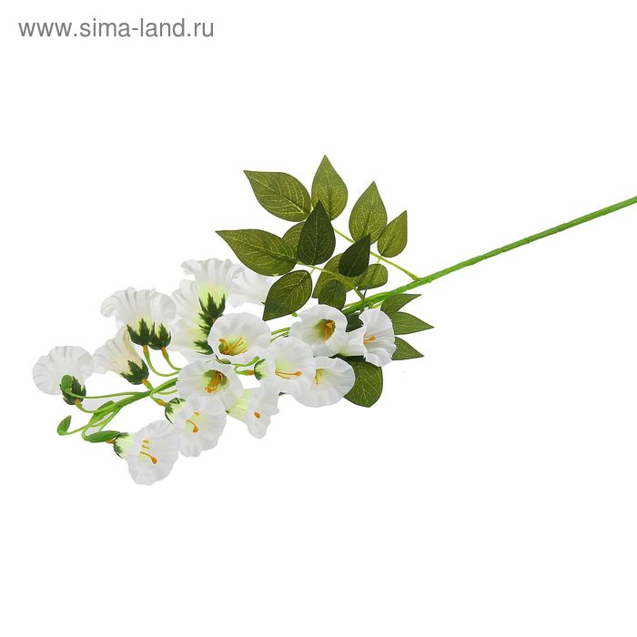 Цветы искусственные "Колокольчики" 85 см, белые - Фото 1