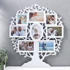 Фоторамка - коллаж на 8 фото 10×10 см, 10×15 см «Семейное древо», белая, 60×50×2 см - Фото 1