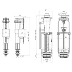 Набор с боковой подводкой «АНИ Пласт» WC8010, 1/2", пластиковый, белая кнопка - фото 31932761
