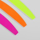 Пилка-наждак "Ассорти", абразивность 200/200, 18см, полуовал, цвет неоновый МИКС - Фото 2