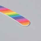Пилка для ногтей «Радуга», бумеранг, 200/200 грит, 18 см, разноцветная - Фото 3