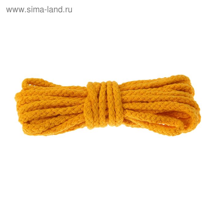 Шнур для плетения макраме, 5±1м, d=5мм, цвет № 9 светло-оранжевый - Фото 1