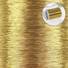 Нить металлизированная, 91 ± 1 м, цвет золотистый, цена за 1 штуку - Фото 2