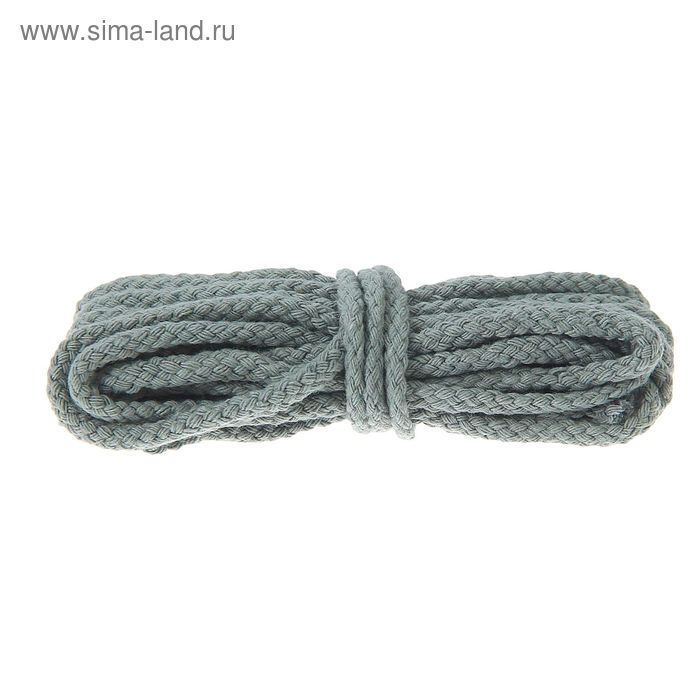 Шнур для плетения макраме, 5±1м, d=5мм, цвет № 19 серый - Фото 1