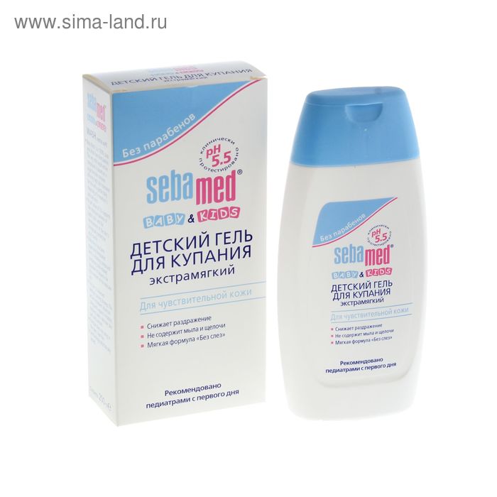 Детский гель для купания Sebamed Baby & Kids "Экстрамягкий" для чувствительной кожи, 200 мл - Фото 1