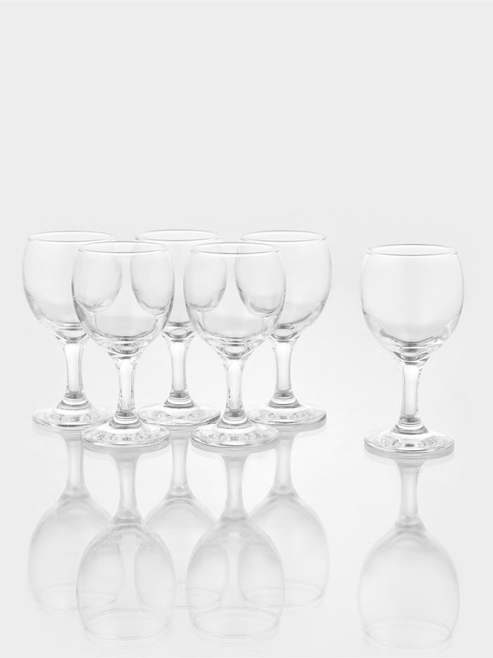 Набор бокалов для вина Paşabahçe Bistro, 175 мл, h=13 см, 6 шт., стекло, прозрачный - Фото 1