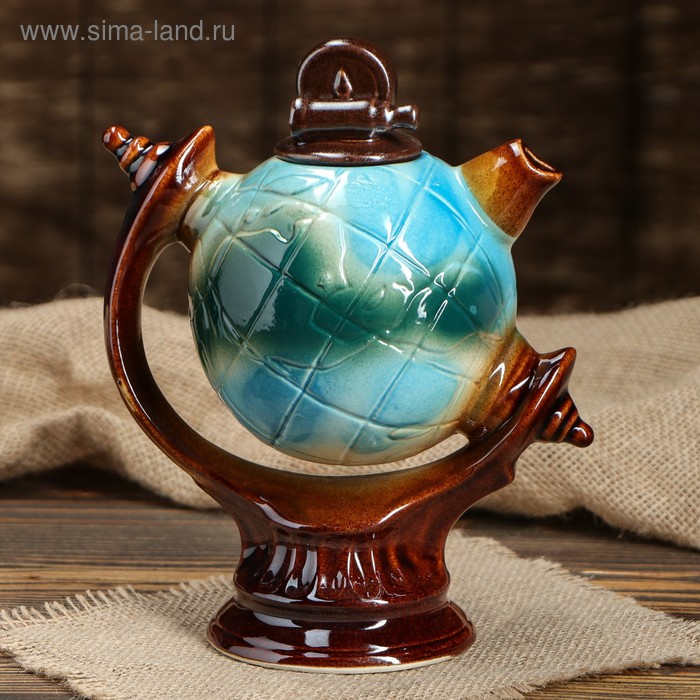 Чайник для заварки "Глобус", цветной, керамика, 0.75 л - Фото 1
