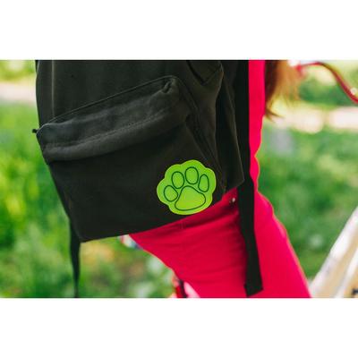 Светоотражающие наклейки «Лапка», 4.8×4.5 см, 4 шт. на листе, МИКС