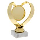 Наградная фигура «Сердце», золото, подставка камень, 13,5 х 11 см. - Фото 3